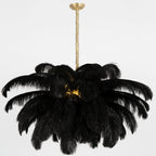 Ostrich Feather Gasolier Chandelier