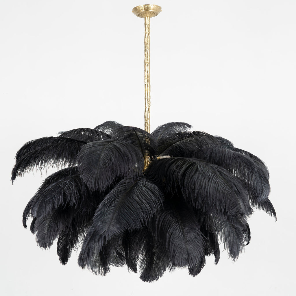Ostrich Feather Gasolier Chandelier