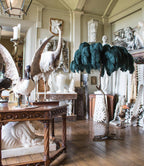 Ostrich Feather Brass Floor-mounted Lamp Floor Lamp