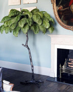 Ostrich Feather Brass Floor-mounted Lamp Floor Lamp