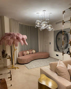Ostrich Feather Brass Floor-mounted Lamp Floor Lamp
