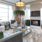 Ostrich Feather Brass Floor-mounted Lamp Floor Lamp