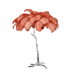 Ostrich Feather Brass Floor-mounted Lamp Floor Lamp