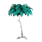 Ostrich Feather Brass Floor-mounted Lamp Floor Lamp