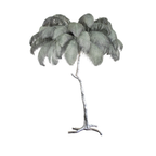 Ostrich Feather Brass Floor-mounted Lamp Floor Lamp