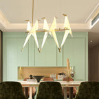 Paper Crane Bird LED Electrolier Chandelier