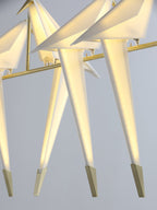 Paper Crane Bird LED Electrolier Chandelier
