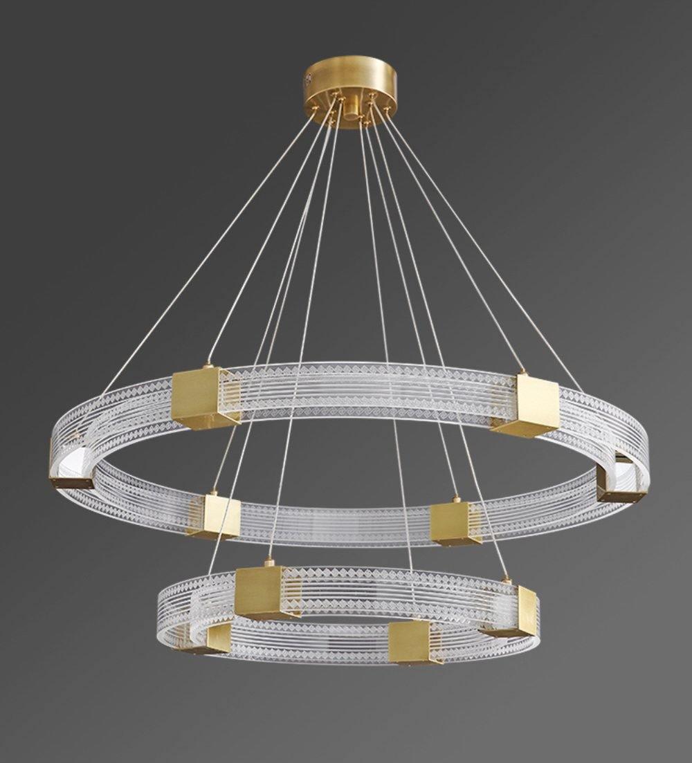 Parallel Ring LED Electrolier Chandelier