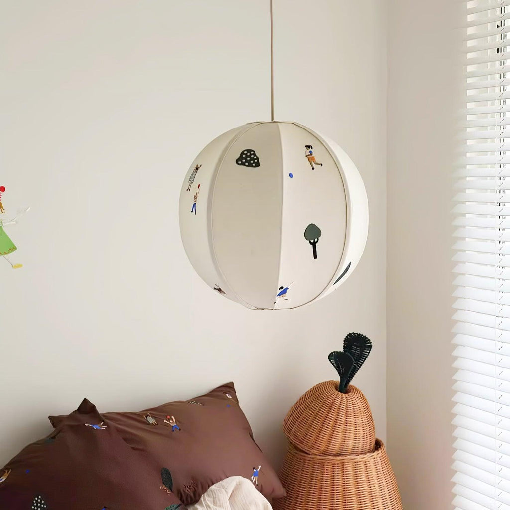 Park Embroidered Textile Houselight Pendant Lamp