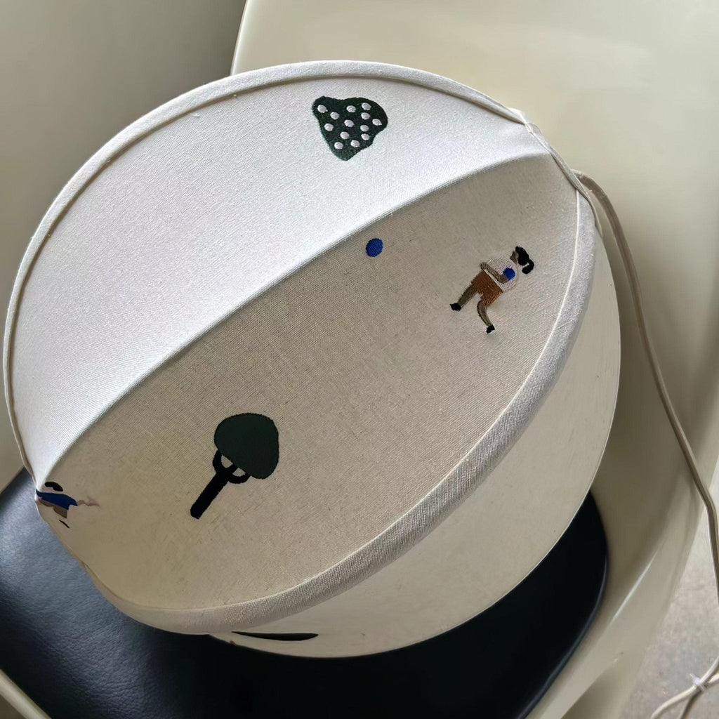 Park Embroidered Textile Houselight Pendant Lamp