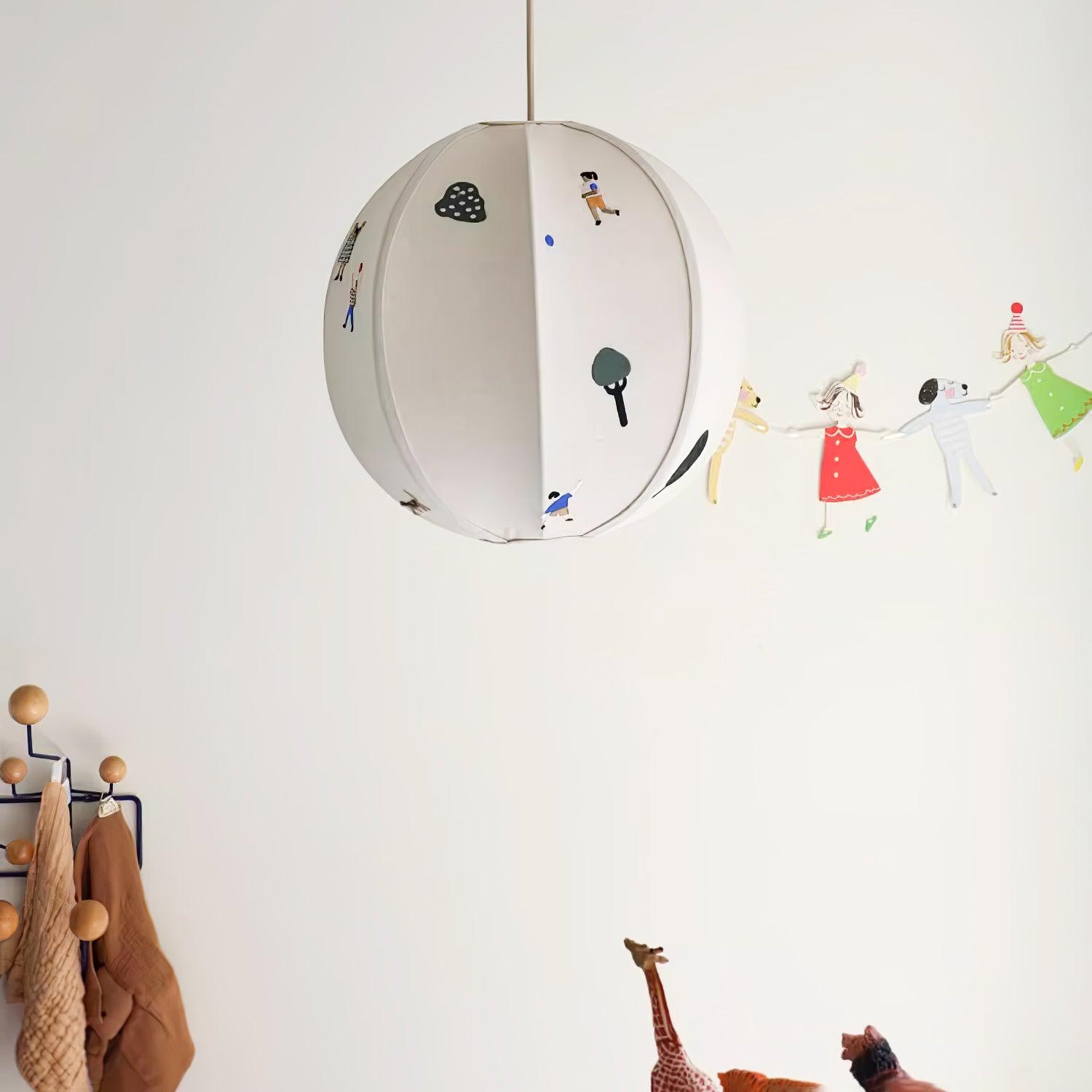 Park Embroidered Textile Houselight Pendant Lamp