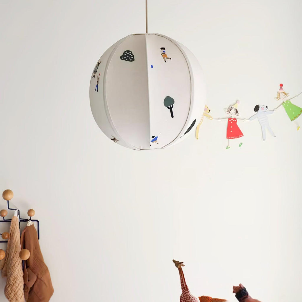 Park Embroidered Textile Swag Lamp