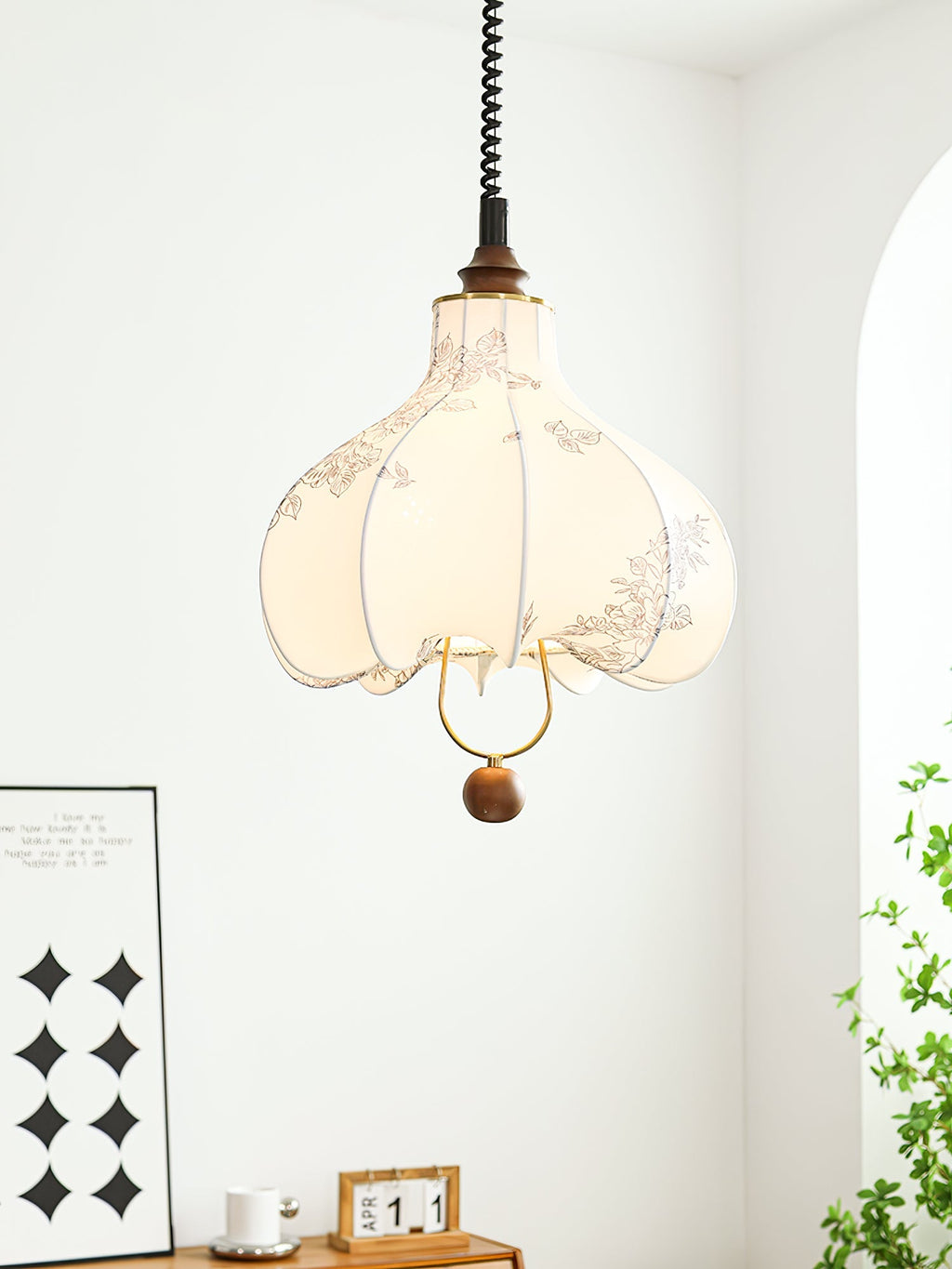Pear Fabric Houselight Pendant Lamp