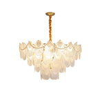 Pearl Glass Shell Crown Chandelier