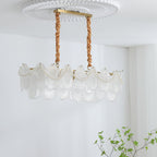 Pearl Glass Shell Crown Chandelier