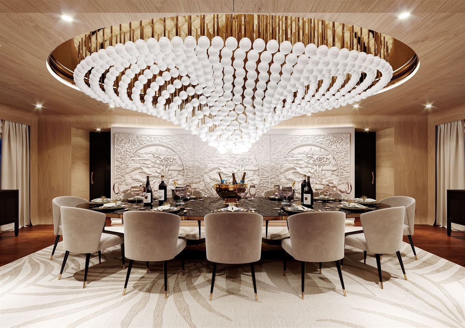 Pearl Wave Customize Chandelier