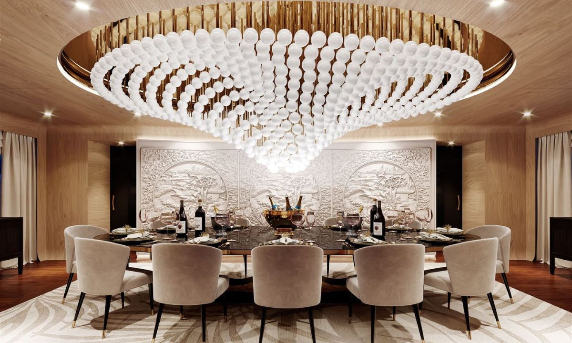 Pearl Wave Customize Chandelier
