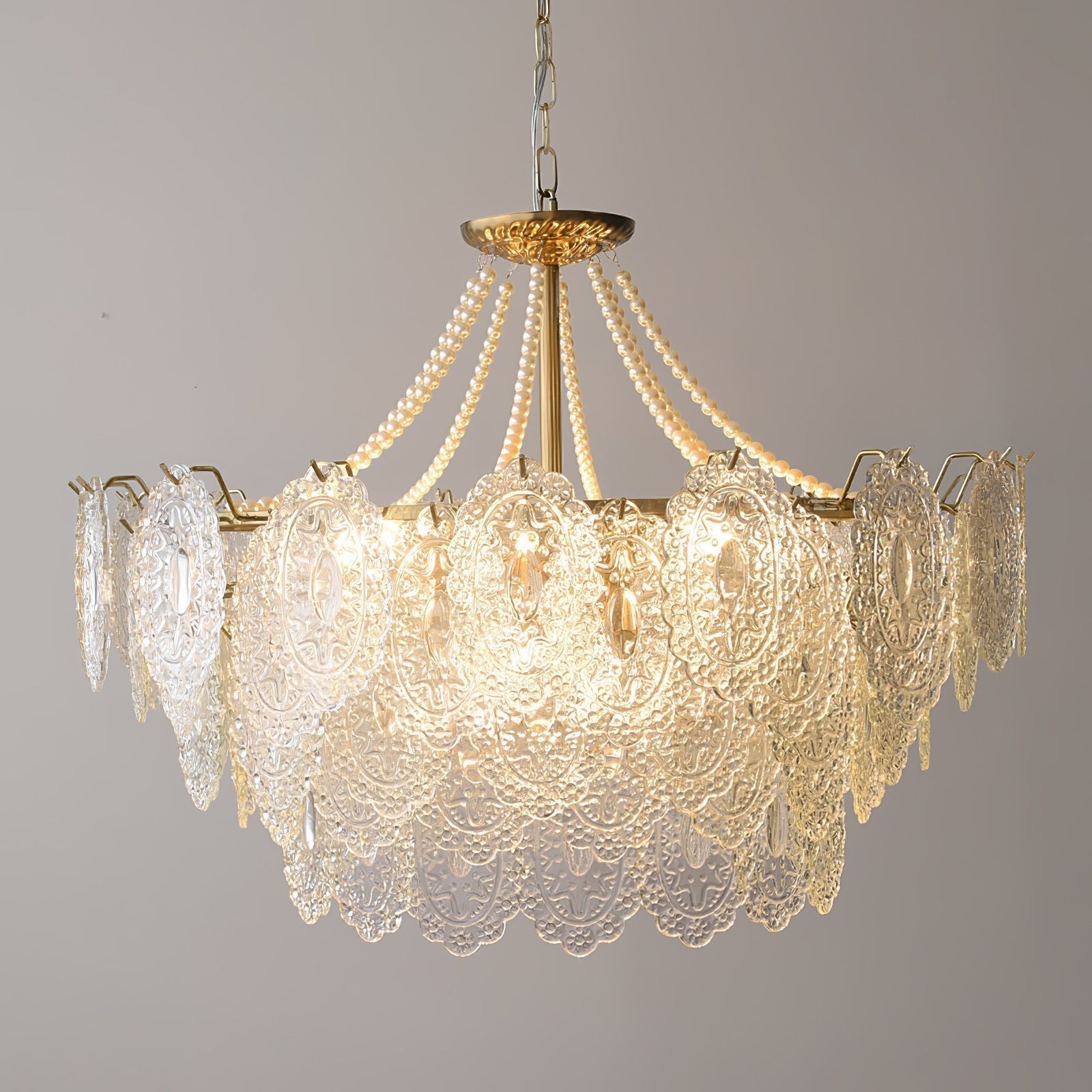 Pearls Glass Electrolier Chandelier