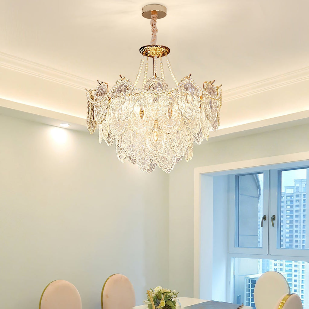 Pearls Glass Electrolier Chandelier