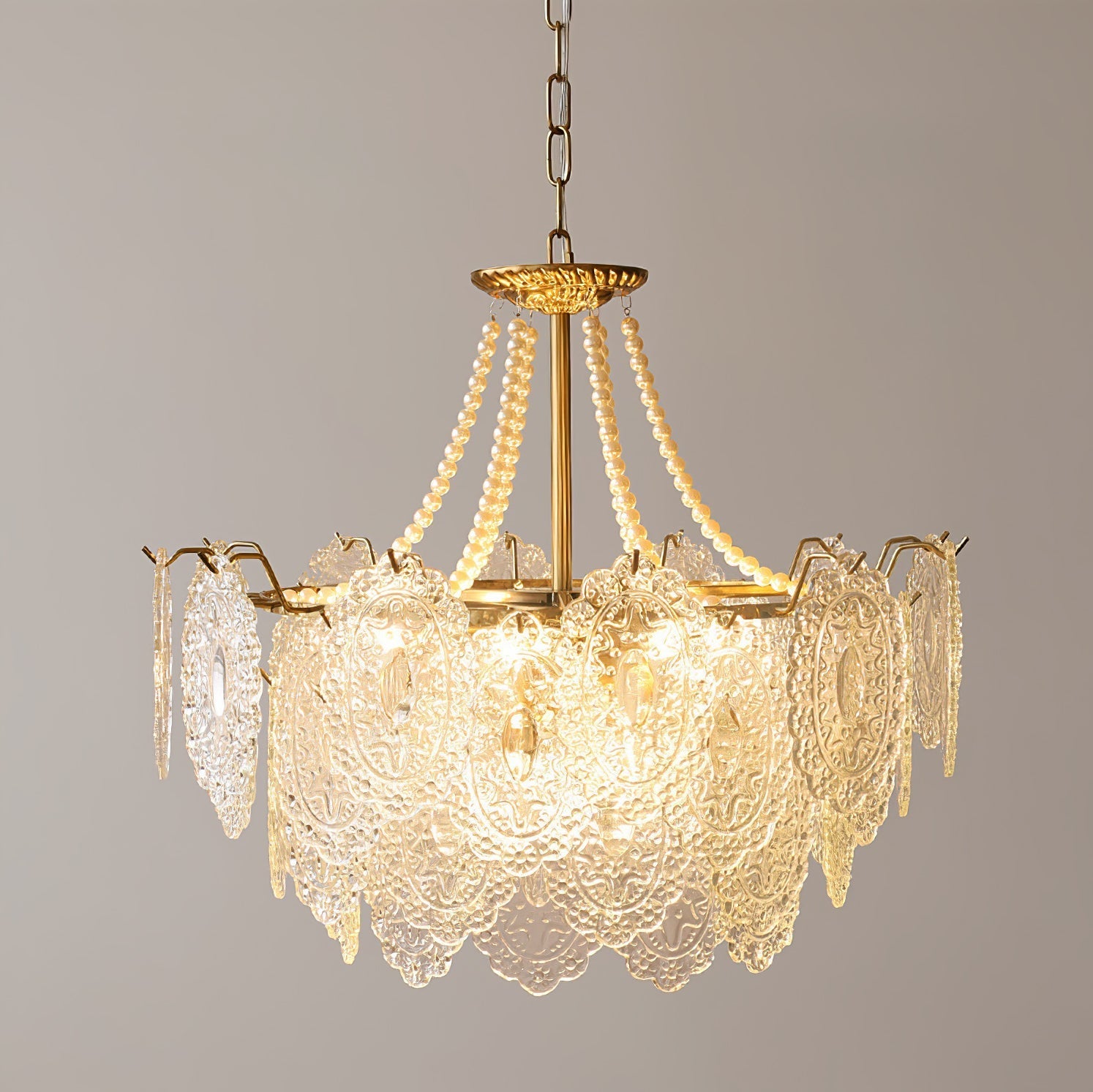 Pearls Glass Electrolier Chandelier