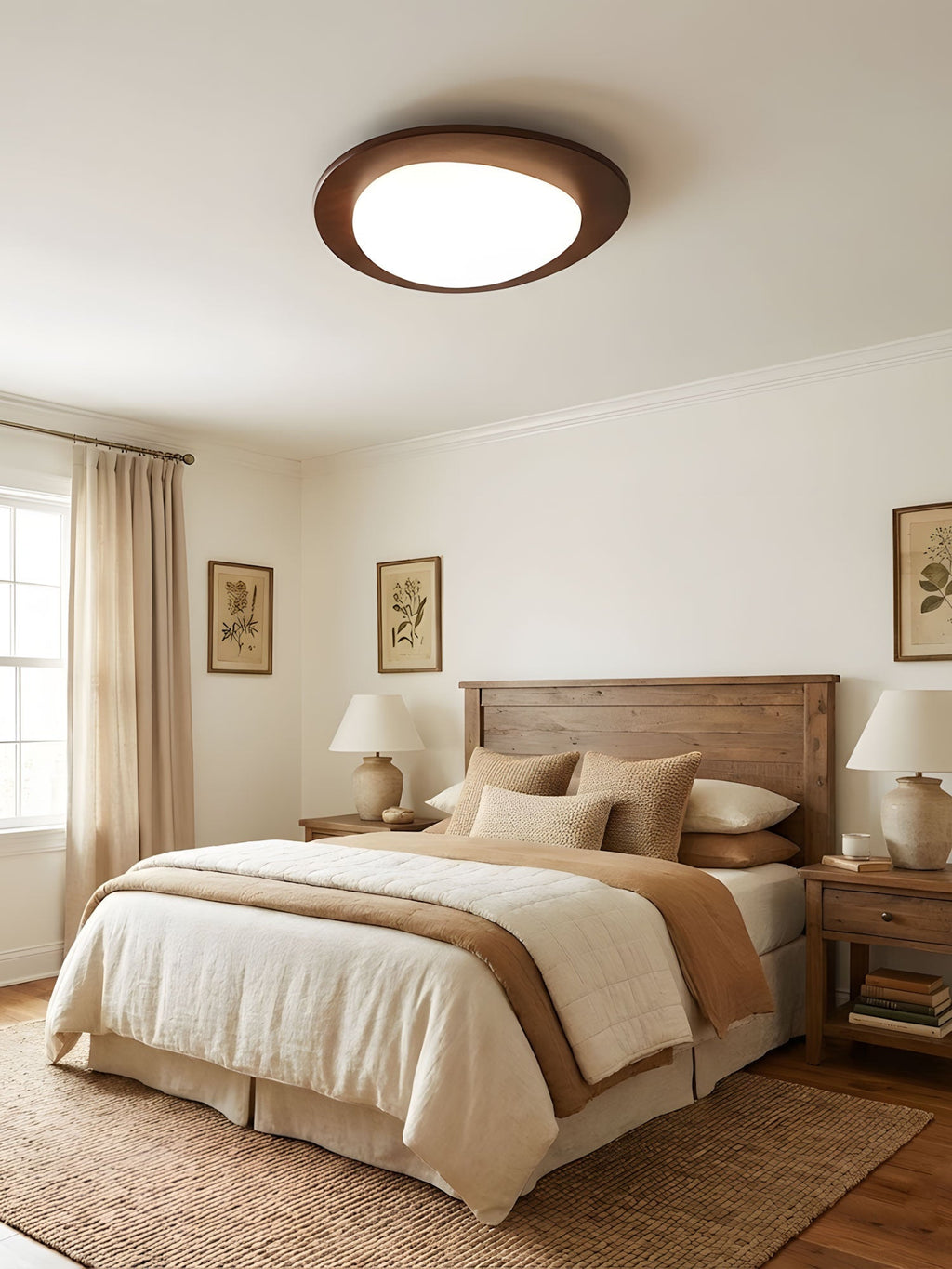 Pebble Wooden Ceiling Light