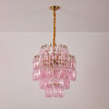 Pink Murano Glass Prism Chandelier