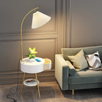 Pleated Arc Reading Lamp Floor Light