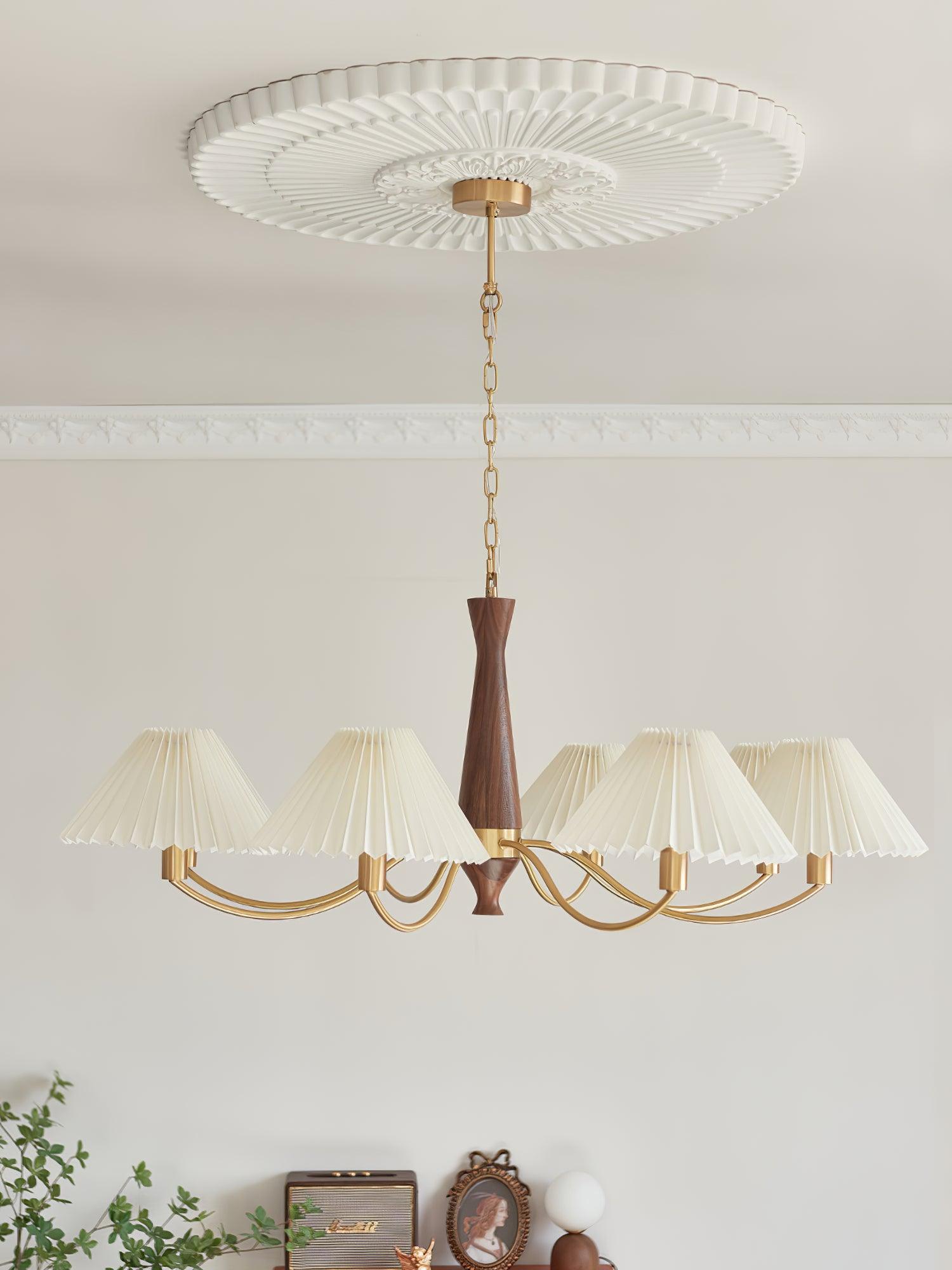 Pleated Electrolier Chandelier