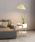 Pleated Nightstand Reading Lamp Floor Light