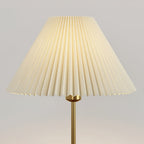 Pleated Walnut Side table lamp Table Lamp