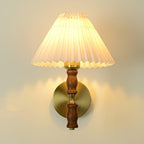 Pleated Walnut Lamp bracket Wall Light