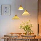 Pleated Wooden Ceiling light fitting Pendant Light