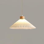 Pleated Wooden Ceiling light fitting Pendant Light