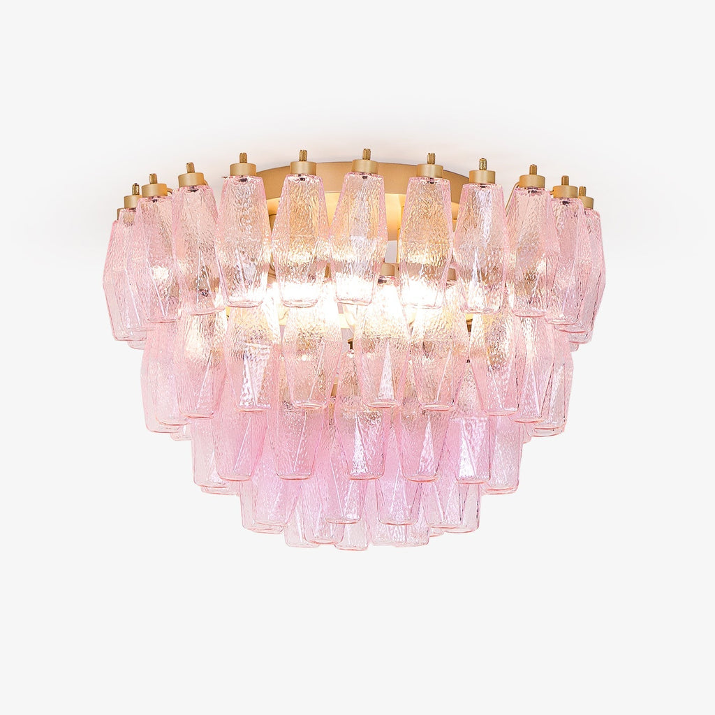Poliedri Murano Pink Overhead light Ceiling Light