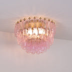 Poliedri Murano Pink Overhead light Ceiling Light