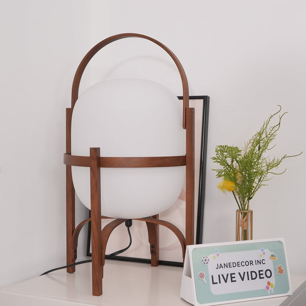 Portable Lantern Glass Side table lamp Table Lamp