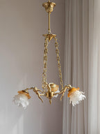 Putti Statuettes Brass Suspension