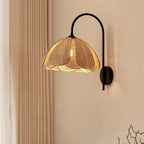 Rattan Petal Sconce Wall Lamp