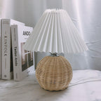 Rattan Pleated Portable lamp Table lamp