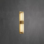 Rectangular Alabaster Brass Lamp bracket Wall Sconce