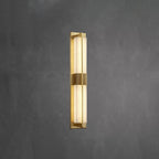 Rectangular Alabaster Brass Lamp bracket Wall Sconce