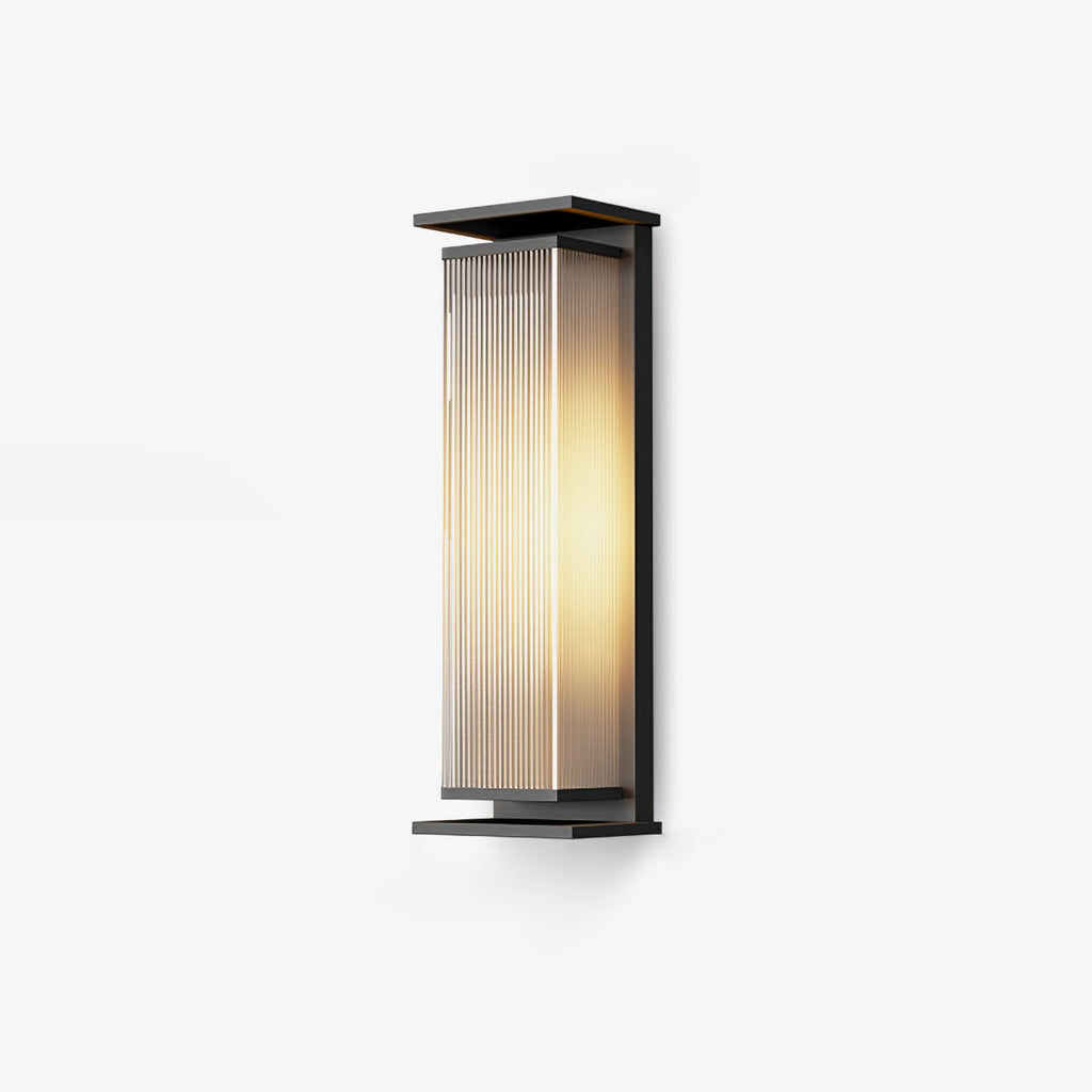 Rectangular Box Solar Outdoor Sconce Wall Lamp