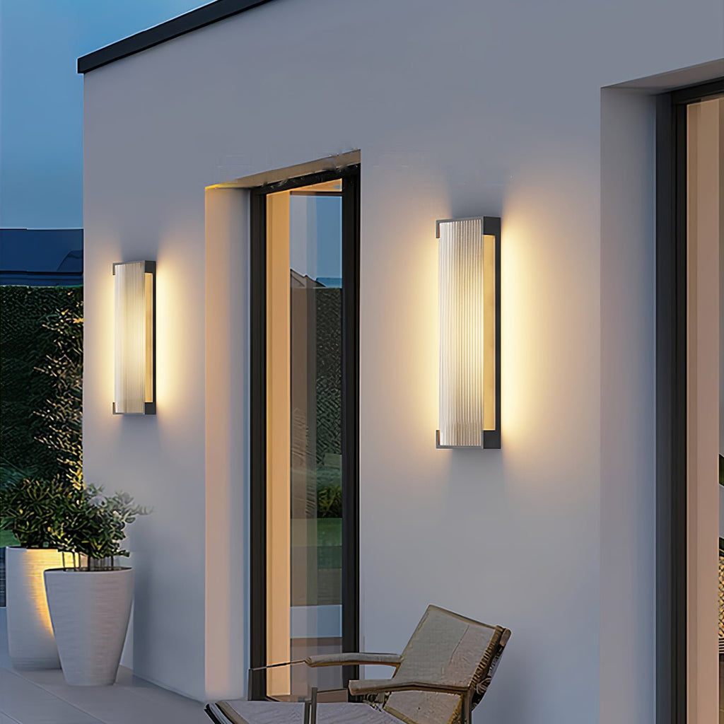 Rectangular Solar Outdoor Wall Light