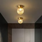 Reeded Globe Flush Ceiling fixture Ceiling Light