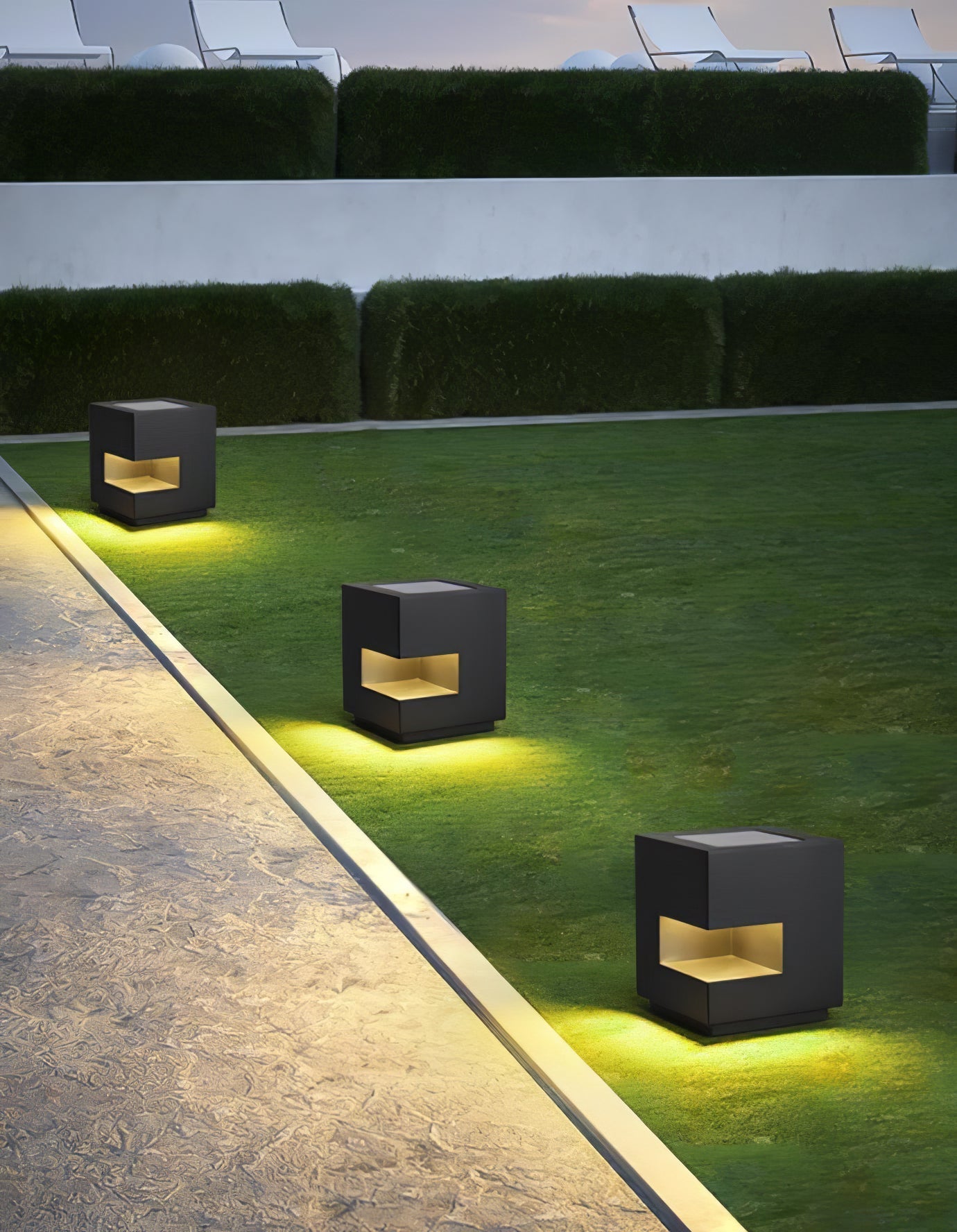 Regular Cube Post Architectural light Outdoor Light