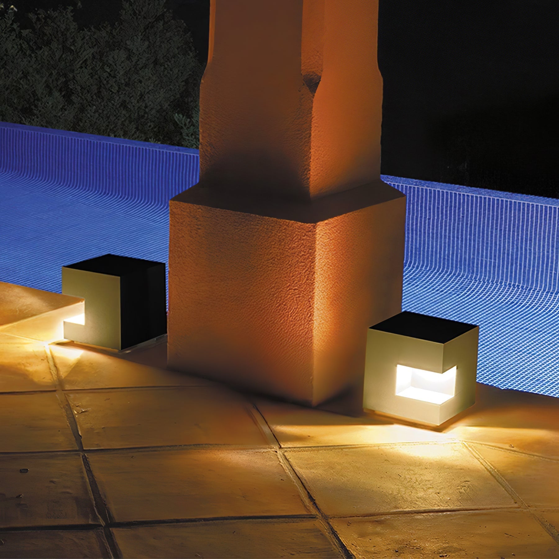 Regular Cube Post Architectural light Outdoor Light