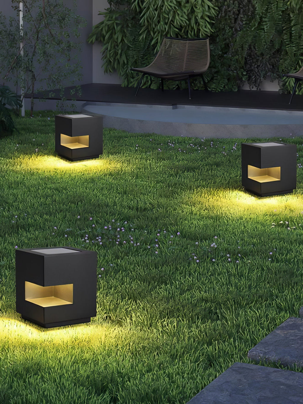 Regular Cube Post Architectural light Outdoor Light