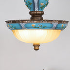 Retro Floral Resin Drop light Pendant Light