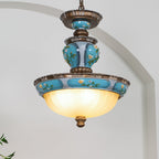 Retro Floral Resin Drop light Pendant Light