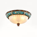 Retro Floral Resin Recessed Flush mount light Ceiling Light
